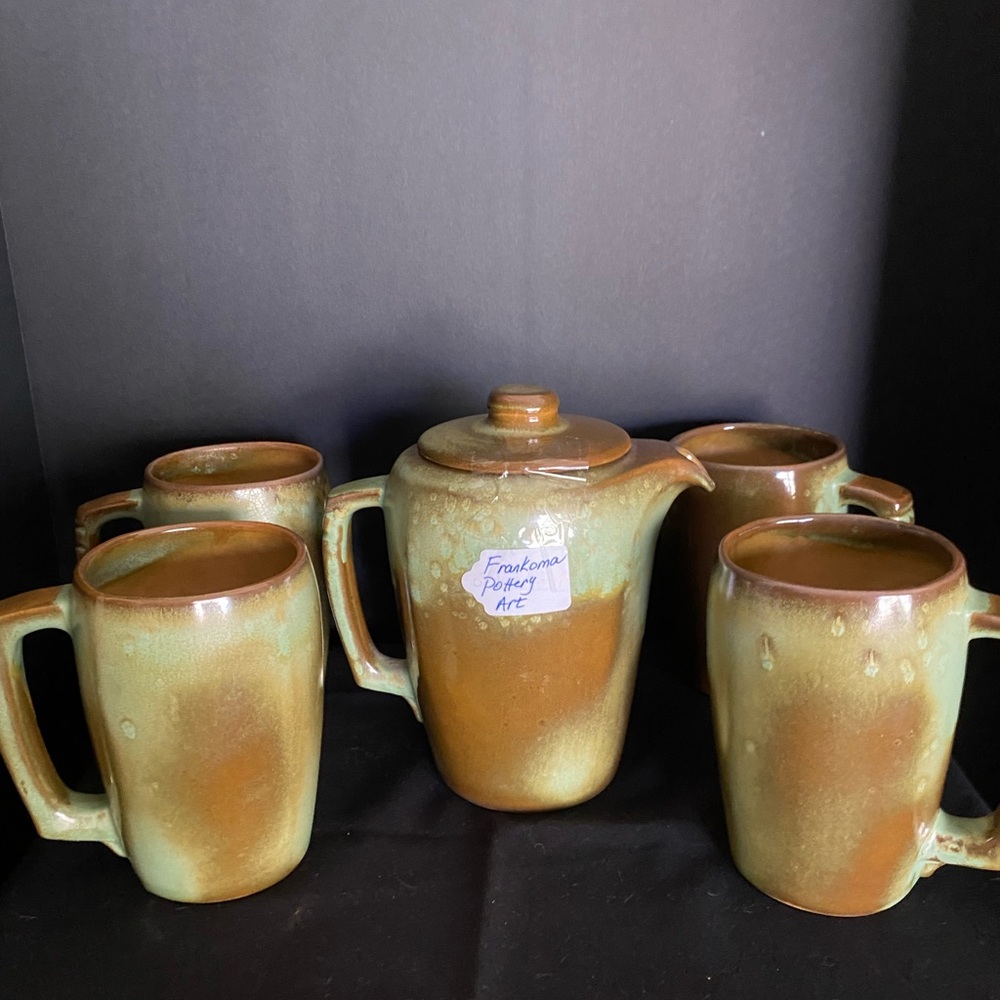 Vintage Frankoma Coffee Set w/ Platter